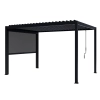 Zestaw Pergola ogrodowa tarasowa aluminiowa NORDVIC Skyline 3 x 4 m Antracyt + Roleta 3 m